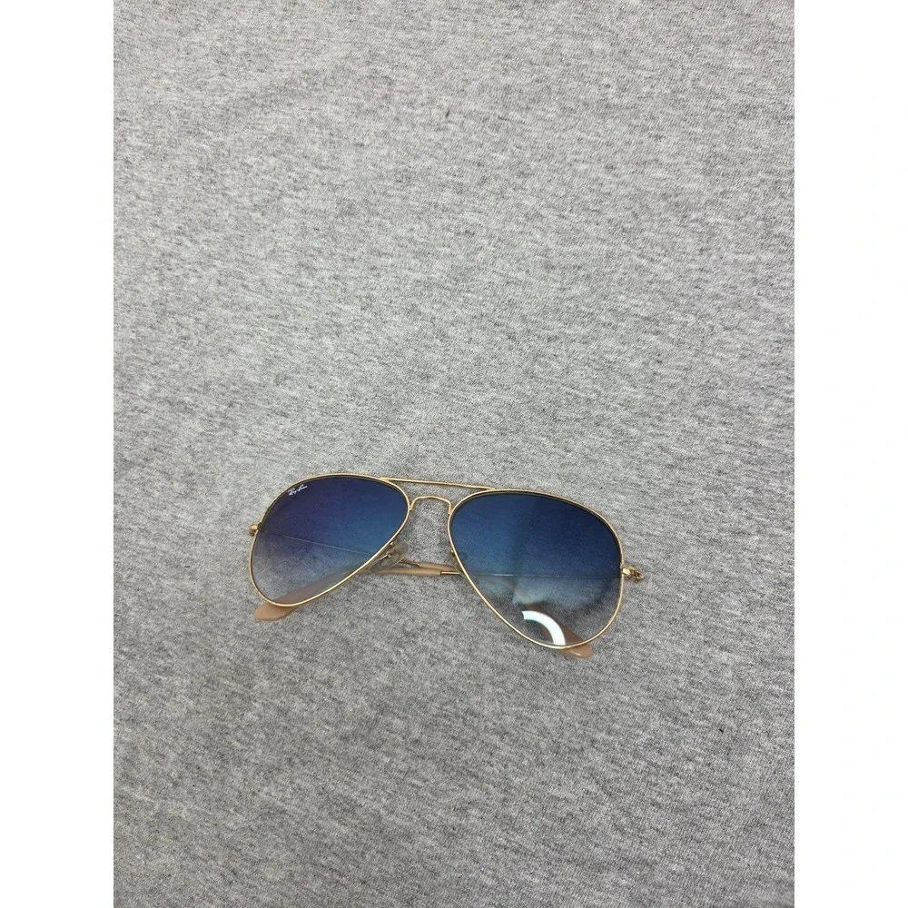 Authentic Ray-Ban Aviator Gold Frame Blue Lens 58 14 Vintage Sunglasses Mens